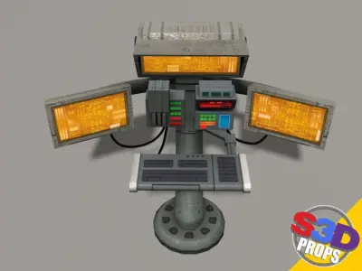 Scifi control panel2 3D model