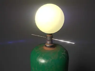 Lamp PBR candle Low-poly 3D model
