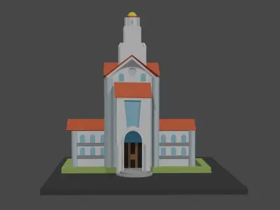 Palace church Free low-poly 3D model