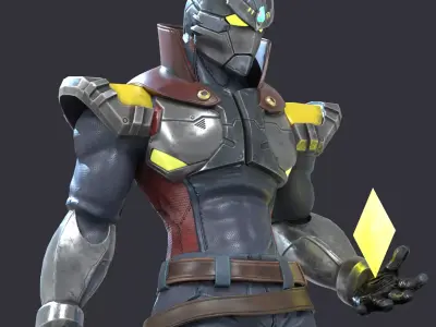 Zephiroth Character Design Low-poly 3D model