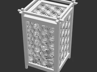 Kumiko Japanese Shoji Lantern - Shippo-kikkou 3D print model