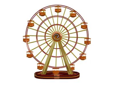 Ferris Wheel  Loop Animation 3D model