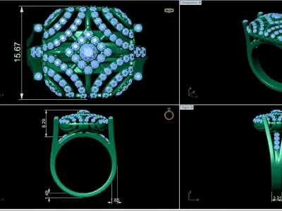 The grenadine ring 3D print model