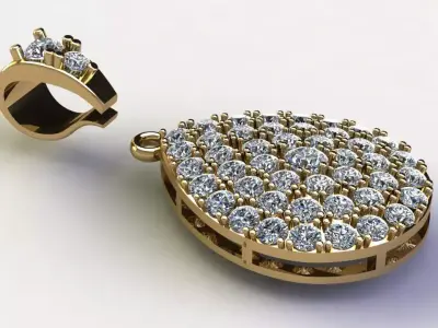 Solitaire Pendant for women concept normal design Free 3D model