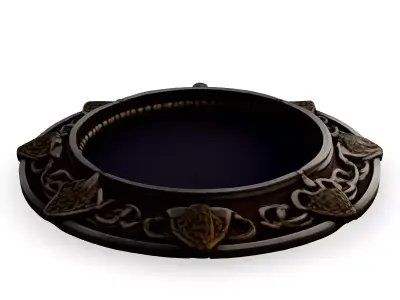 Intricate Celtic Knot Circle Frame Low-poly 3D model