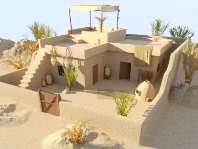 Ancient Egyptian House  3D model