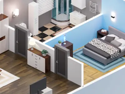 Room 31 Low-poly 3D model