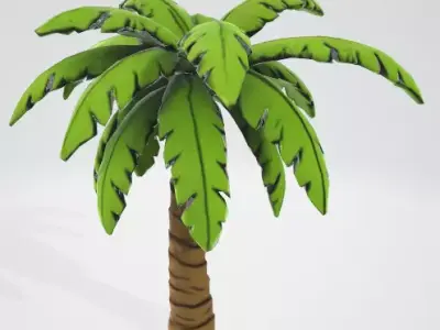 Cartoon Palm Tree 3D model
