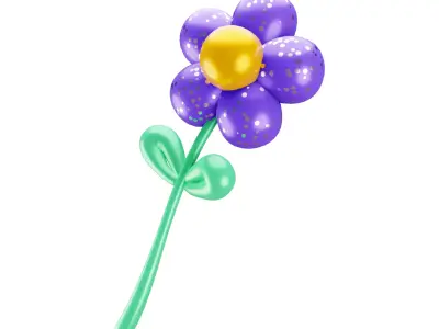 Beautiful 3D Flower Model Free 3D model