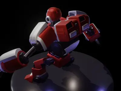 scifi robot game ready  to run on minds 3D model