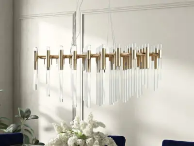 Galvan Light Geometric Chandelier 3D model