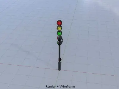 Spherical stylized traffic light design 4  3D model