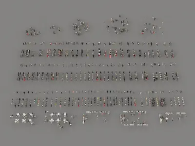  3D PEOPLE CROWDS - TOTAL PACK - ULTIMATE SPEED SOLUTION - CROWD 