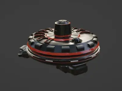 sci fi spaceship  Low-poly 3D model