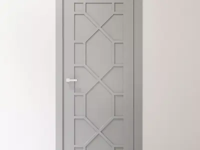 Art Deco interior door 3D model