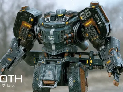 LOW POLY MECH - SLOTH - 7 DEADLY SINS MECHA SERIES Low-poly 3D model