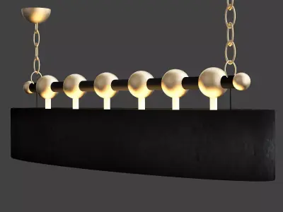 Currey Company Lighting Stillman Oval Chandelier 3D model