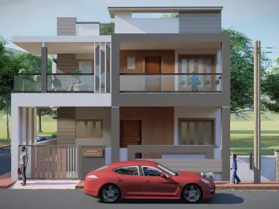 Villa exterior model 3D model