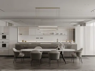 Living Room Interior Scene for 3DMAX and Corona  3D model 3D model