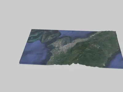 Cebu City Low-poly 3D model