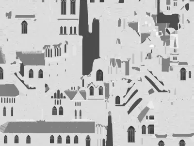 Cathedral of St Michael the Archangel and St Florian the Martyr Low-poly 3D model