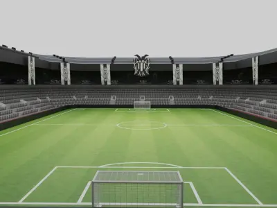 PAOK Football Stadium Low-poly 3D model
