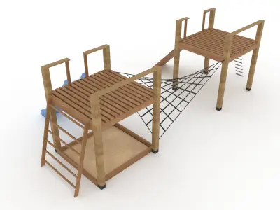 Wooden playground 3D model