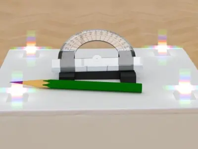 protractor door handle Low-poly 3D model