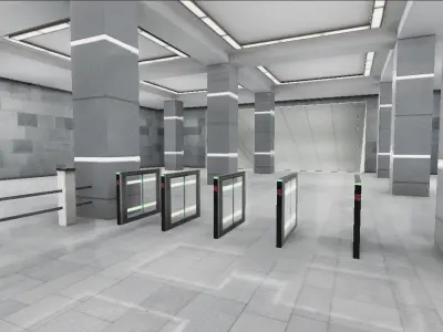 Subway Station 06 Low-poly 3D model