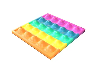 Push Bubble v1 001 Low-poly 3D model
