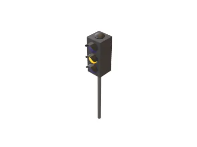 Traffic Light v1 005 Low-poly 3D model