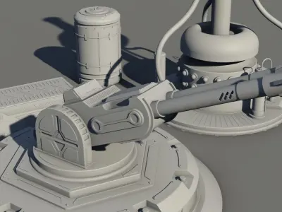 Sci-fi high-poly collection metal box 3D model