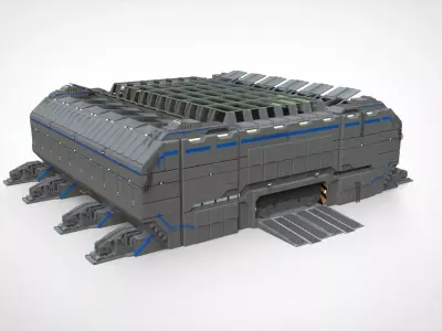 sci-fi architecture 1 3D model