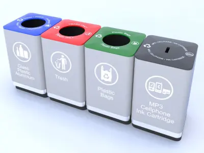 Recycle Bin Collection 3D model