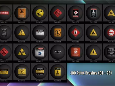 Industrial Sign Decals Maker Texture