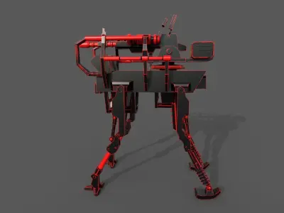 Robot Military Low-poly 3D model