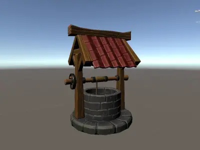 Stylized Well Low-poly 3D model