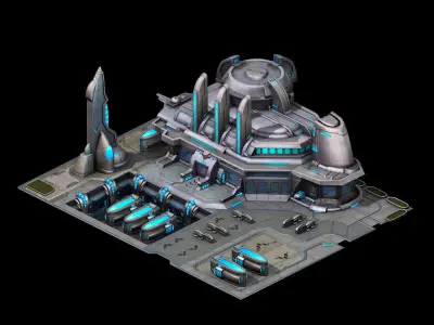 Space - City State - Dock 04 3D model