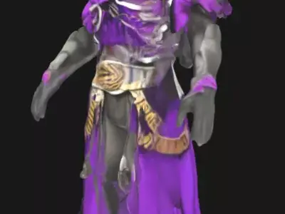 Dark Mystic Warrior High-Detail 3D Character 3D print model