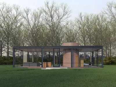 Glass House 3D model