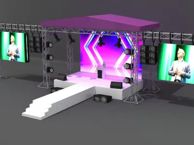 Truss Concert Stage 55 3D model