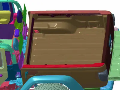 Jeep Gladiator Rubicon 4x4 2020 Vehicle 3d scan model 3D model