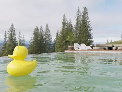 Outdoor lamp Low-poly 3D model