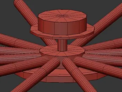THE332 starburst ceiling light 3D model