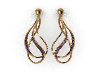 Elegant Earrings 3D print model