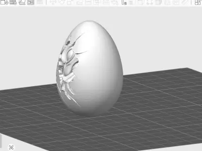 Dragon Hatchling Easter Egg Fantasy Creature 3D print model