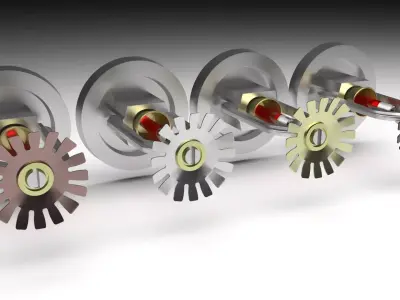 Fire Sprinklers Set 3D model