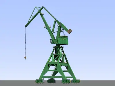 Crane for shipyard container terminal or port 3D model