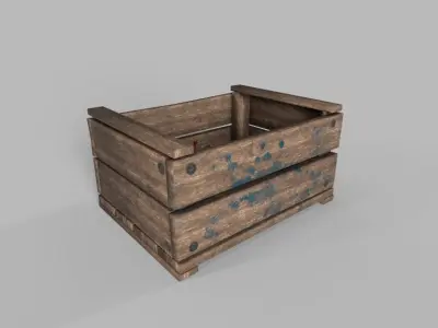 CRATE GAME READY wooden Low-poly 3D model