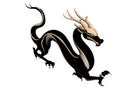 abstract dragon 3D model
